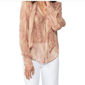 NWT PAIGE Cleobelle Paisley Silk Blouse Size XS
